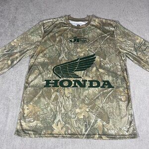 Honda JT Racing Long Sleeve Shirt Men Size XL Jersey Oak Camo Green/Tan NEW